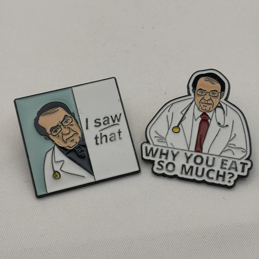 Set‎ Of 2 Dr Now My 600lb Life Novelty Funny Lapel Hat Pins